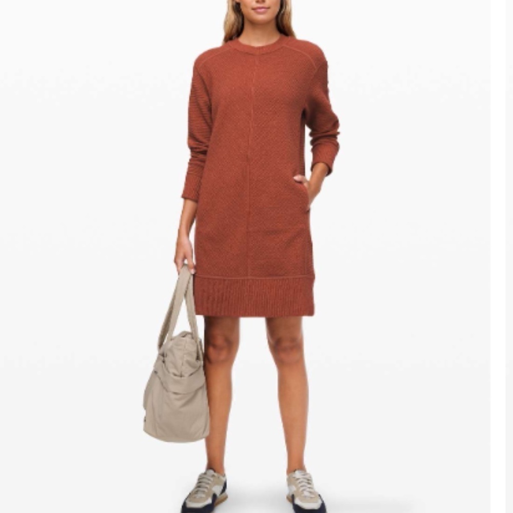 Lululemon On Repeat Dress Heathered Rustic Clay